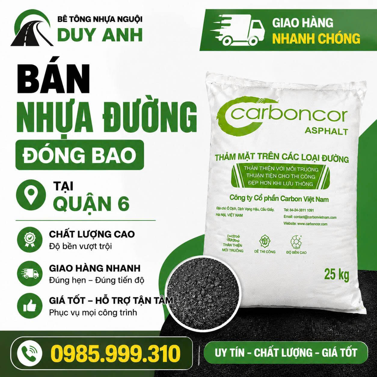 Bán Nhựa Đường Đóng Bao ở Quận 6