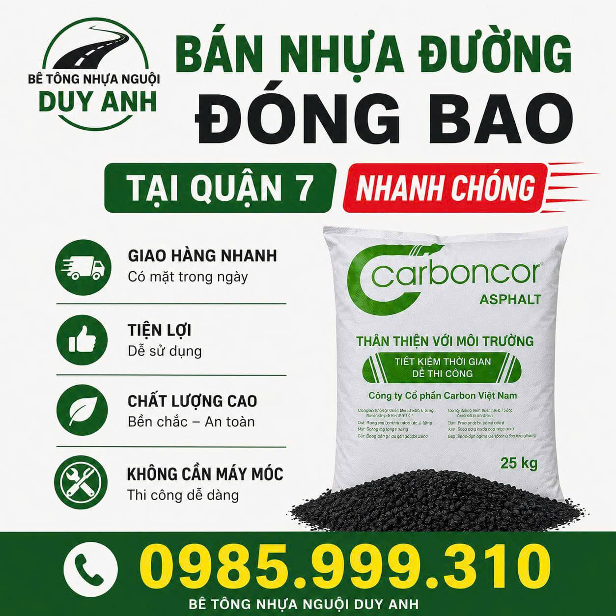 Bán Nhựa Đường Đóng Bao ở Quận 7