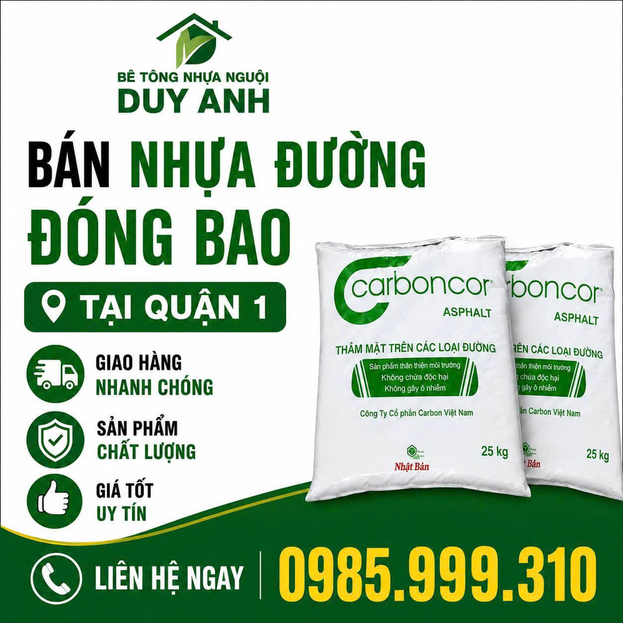 Bán Nhựa Đường Đóng Bao ở Tại Quận 1