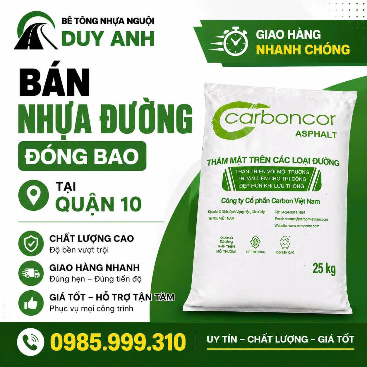 Bán Nhựa Đường Đóng Bao ở Tại Quận 10