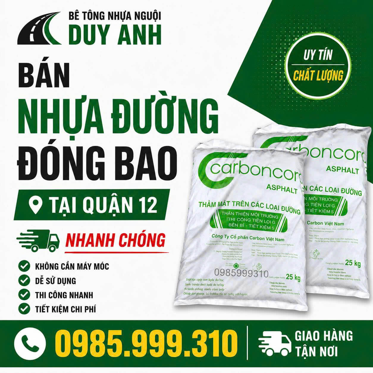 Bán Nhựa Đường Đóng Bao ở Tại Quận 12