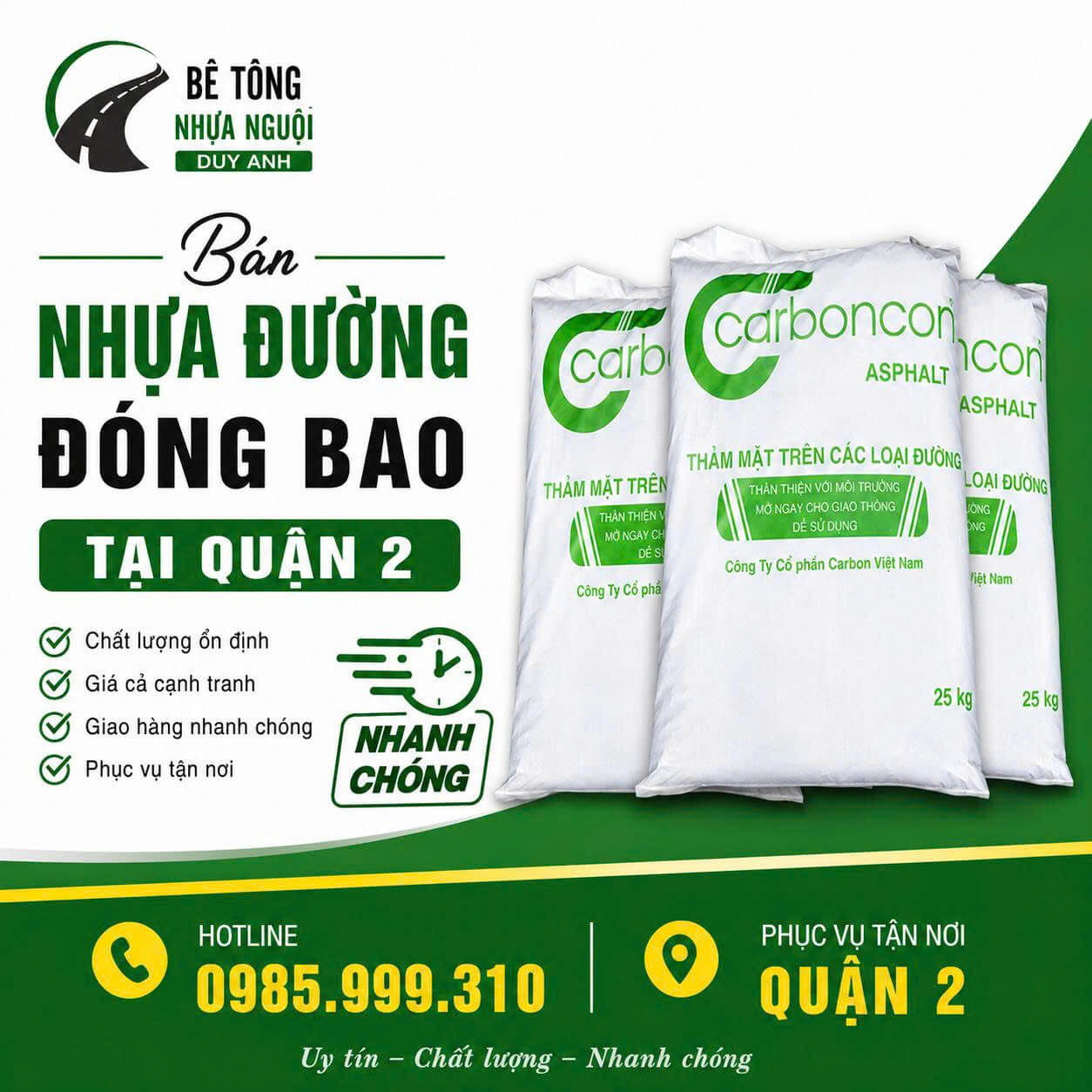 Bán Nhựa Đường Đóng Bao ở Tại Quận 2
