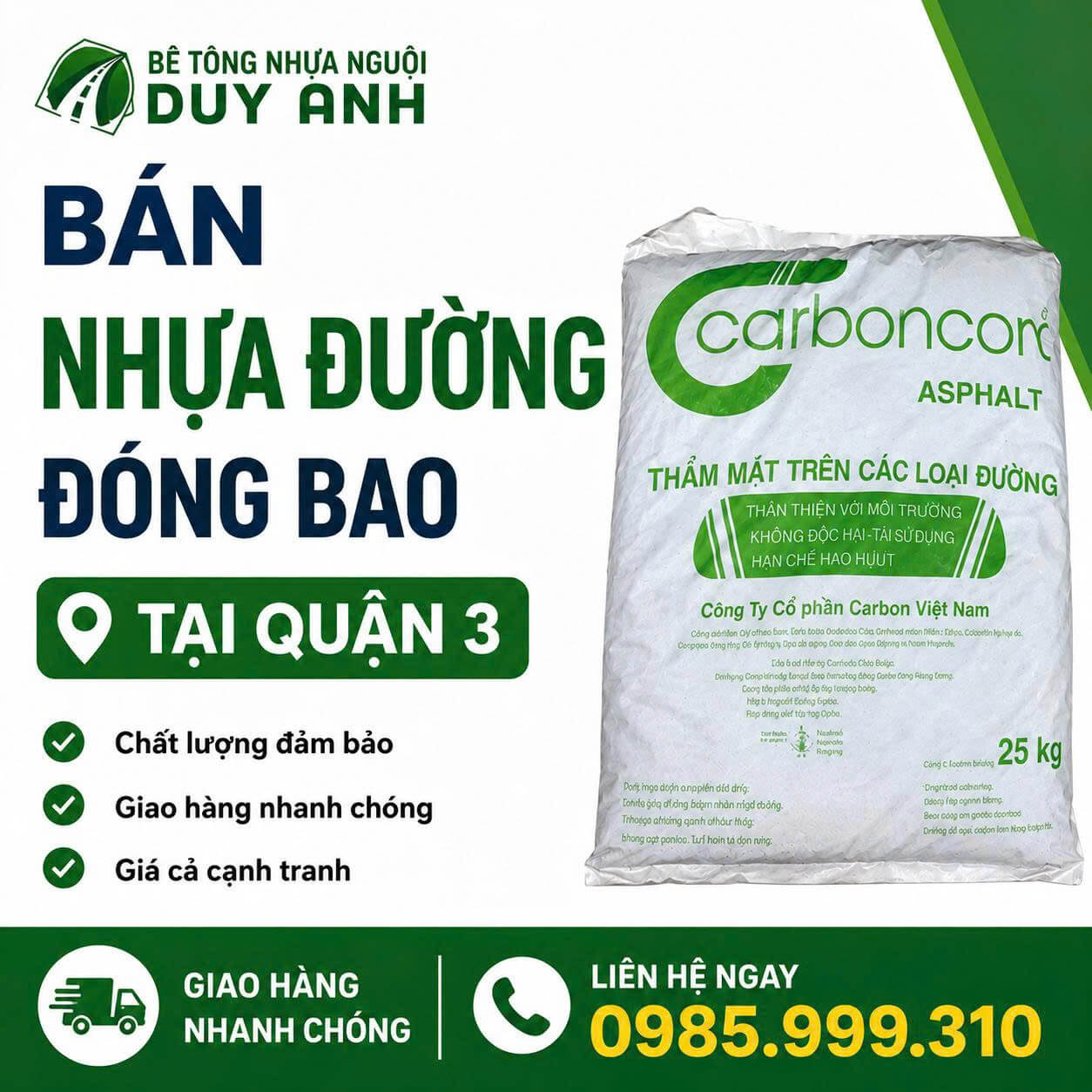 Bán Nhựa Đường Đóng Bao ở tại Quận 3