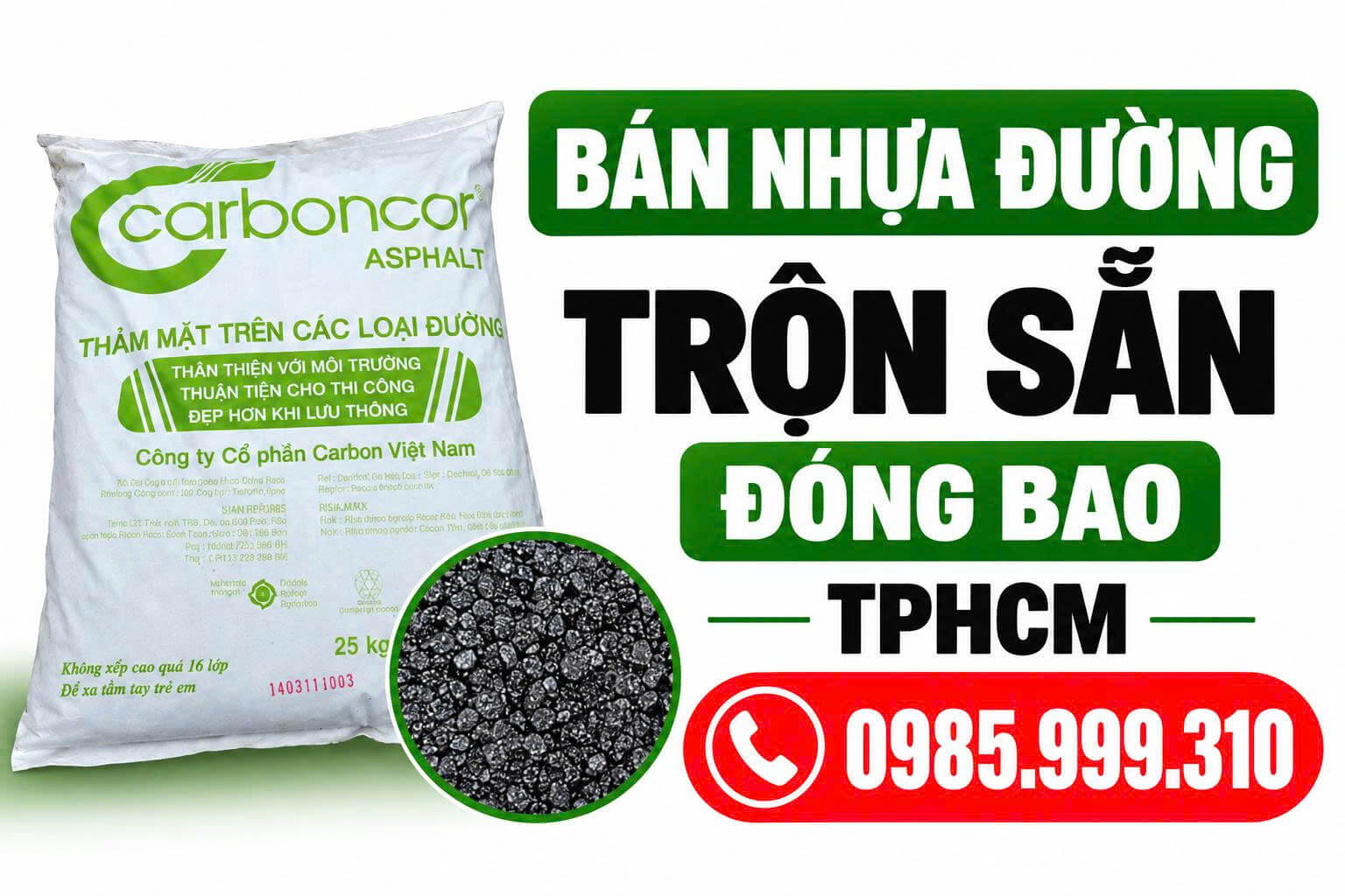 Bán Nhựa Đường Trộn Sẵn Đóng Bao TPHCM