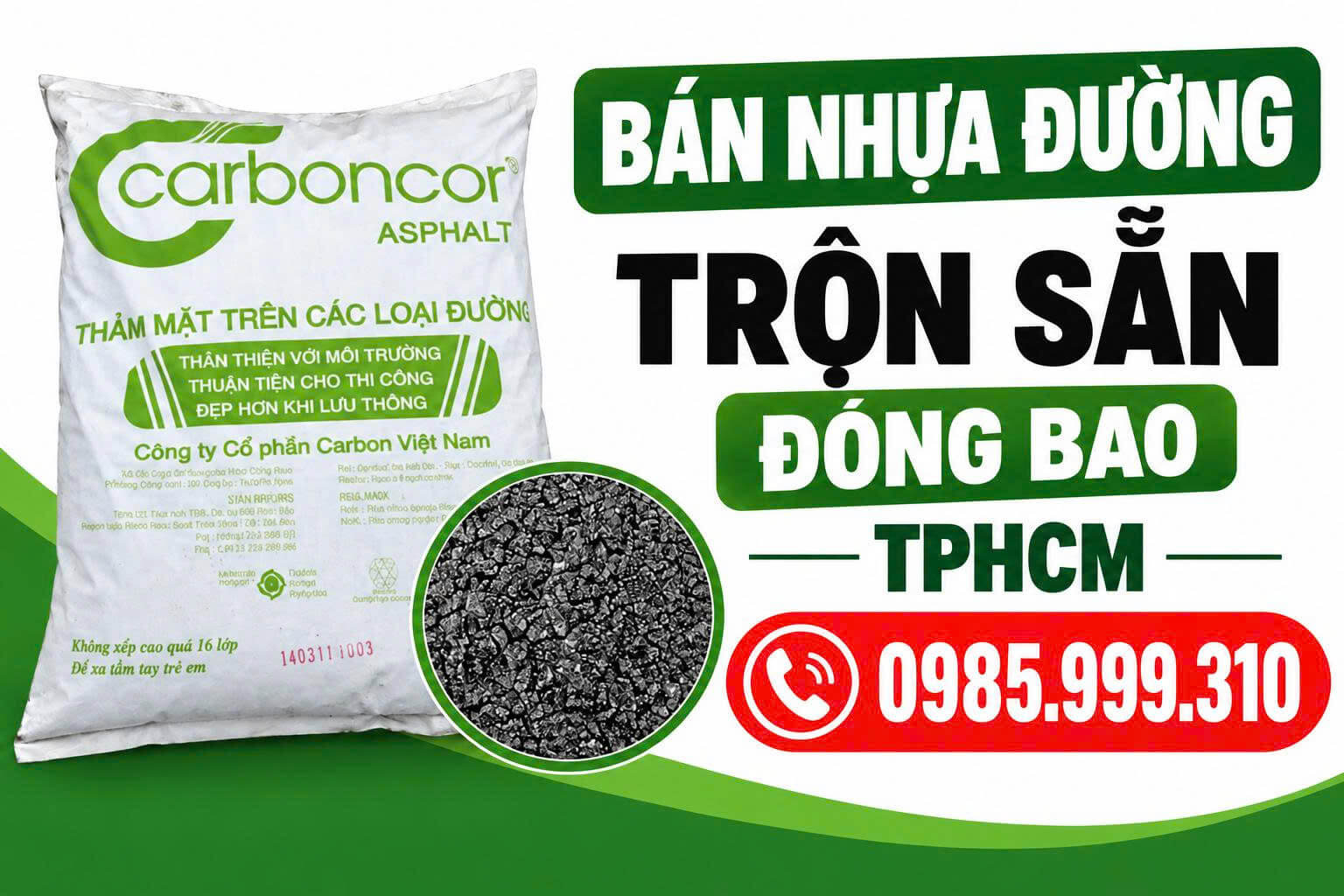 Bán Nhựa Đường Trộn Sẵn Đóng Bao ở TPHCM