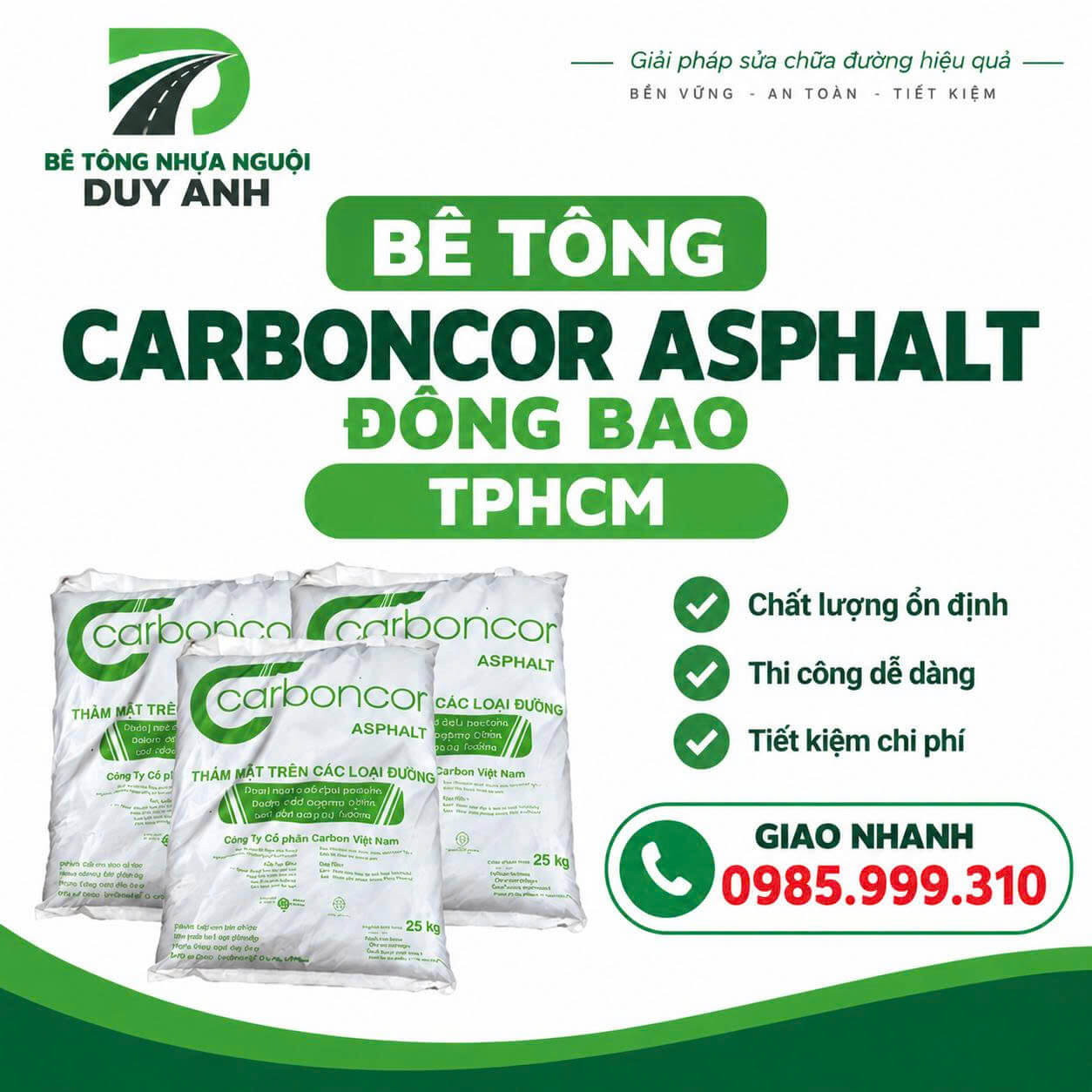 Bê Tông Carboncor Asphalt Đóng Bao TPHCM