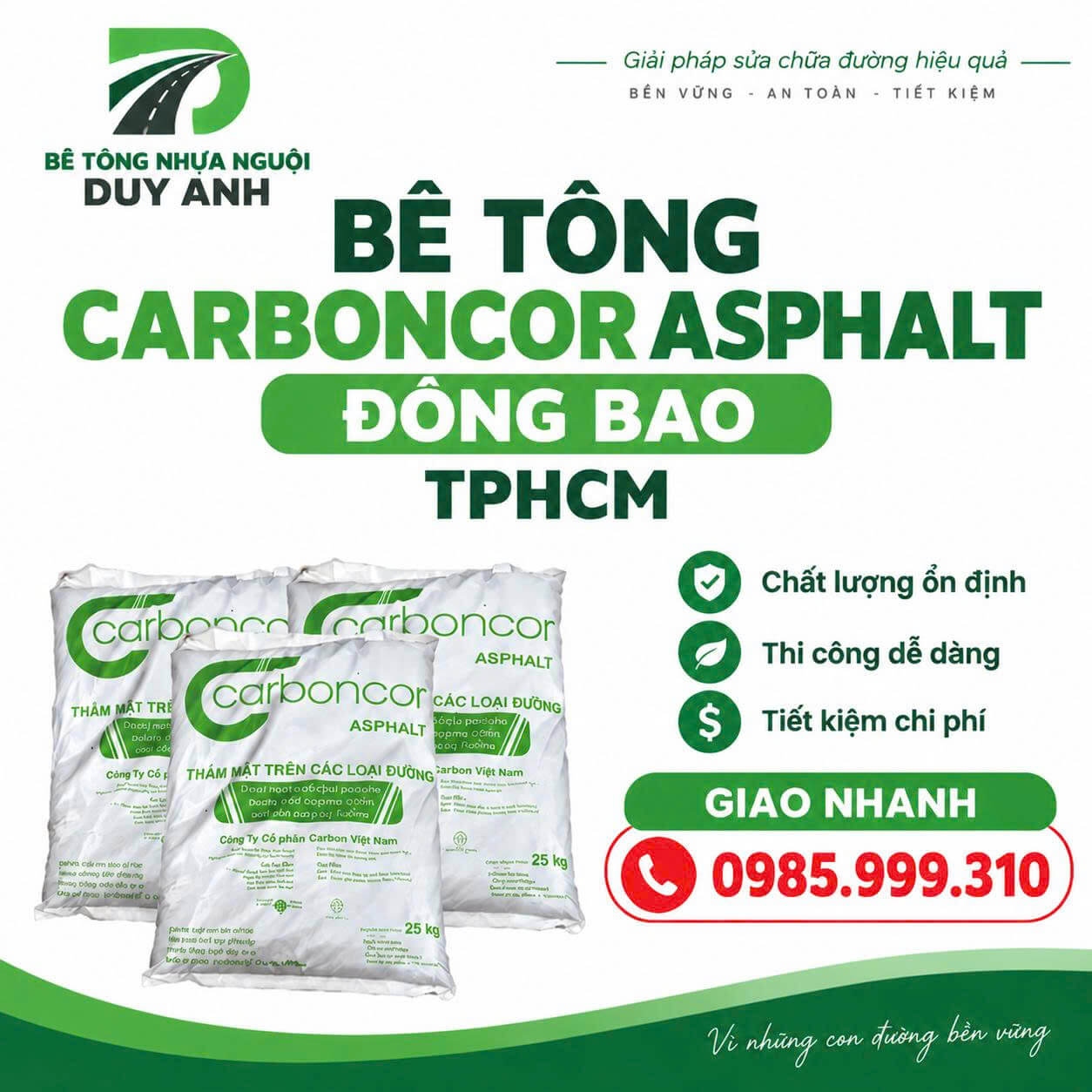Bê Tông Carboncor Asphalt Đóng Bao Tại HCM