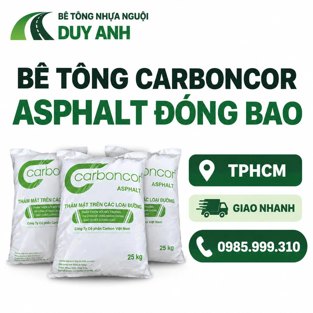 Bê Tông Carboncor Asphalt Đóng Bao Tại TPHCM