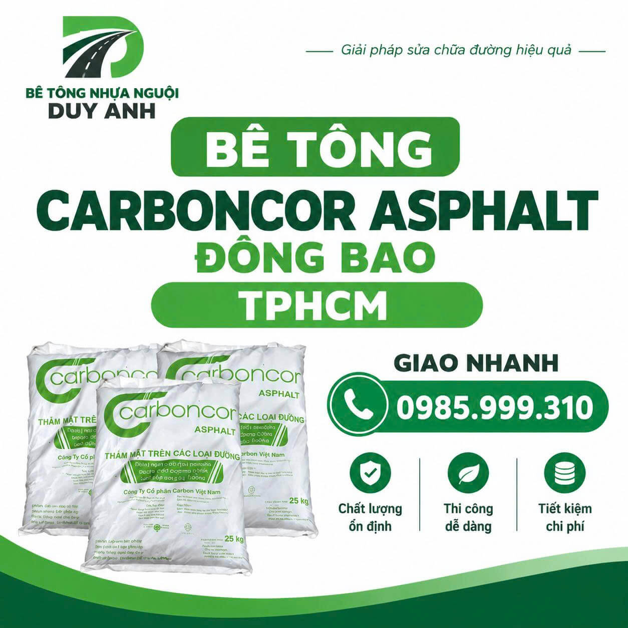 Bê Tông Carboncor Asphalt Đóng Bao