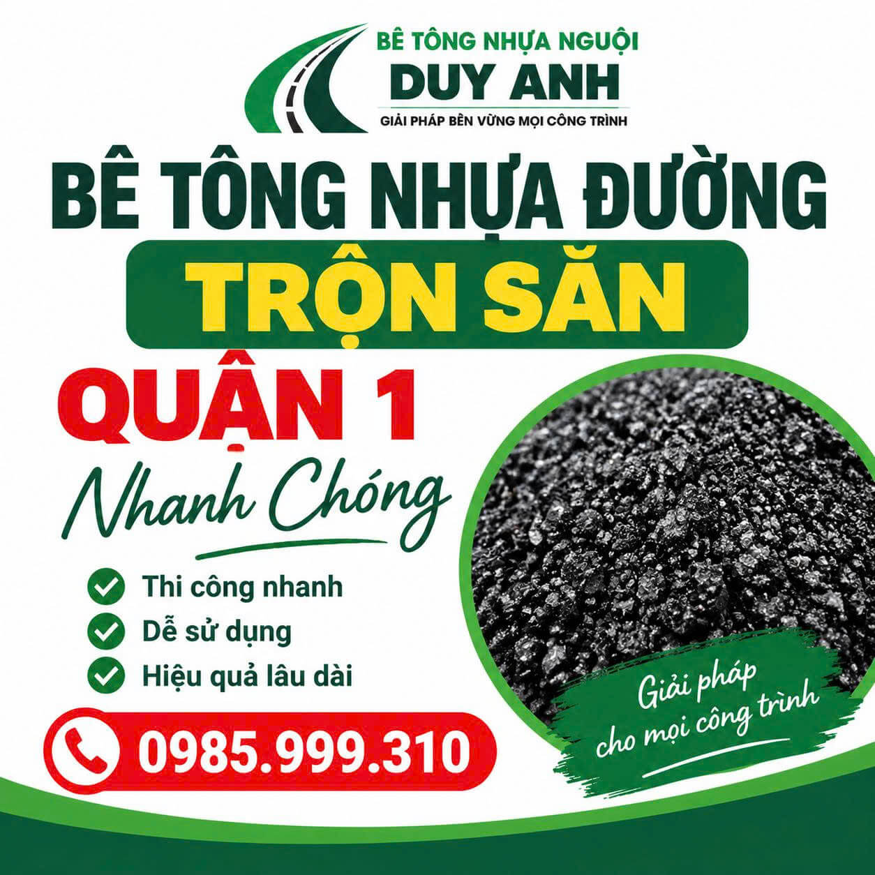 Bê Tông Nhựa Đường Trộn Sẵn Quận 1