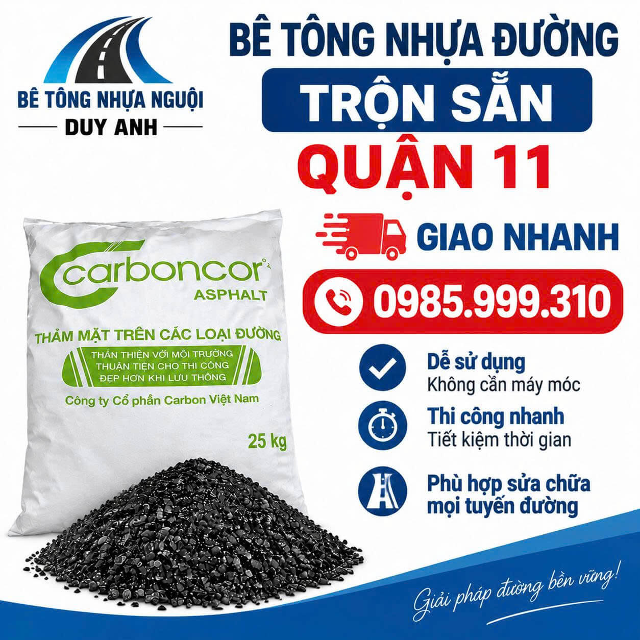 Bê Tông Nhựa Đường Trộn Sẵn Quận 11