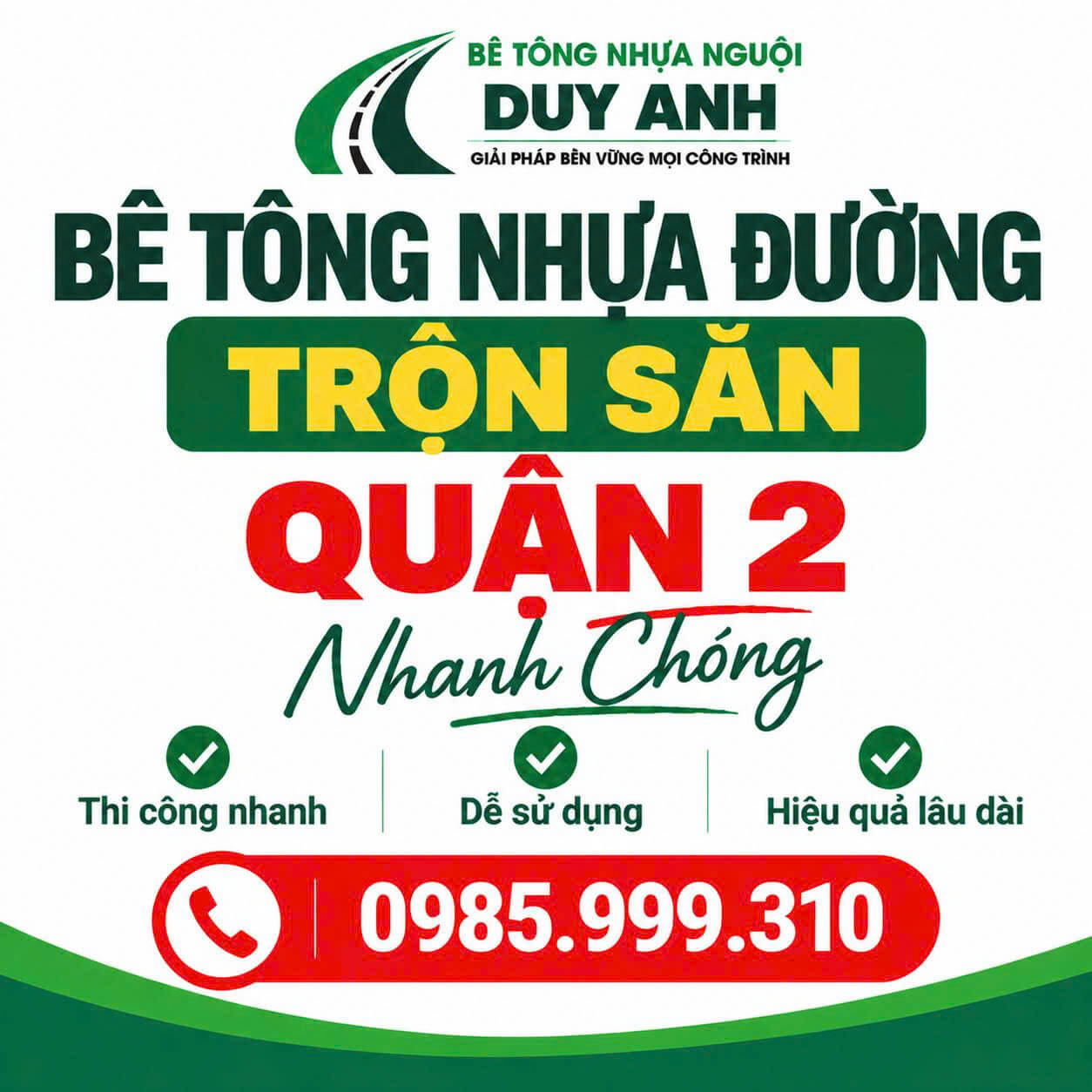 Bê Tông Nhựa Đường Trộn Sẵn Quận 2
