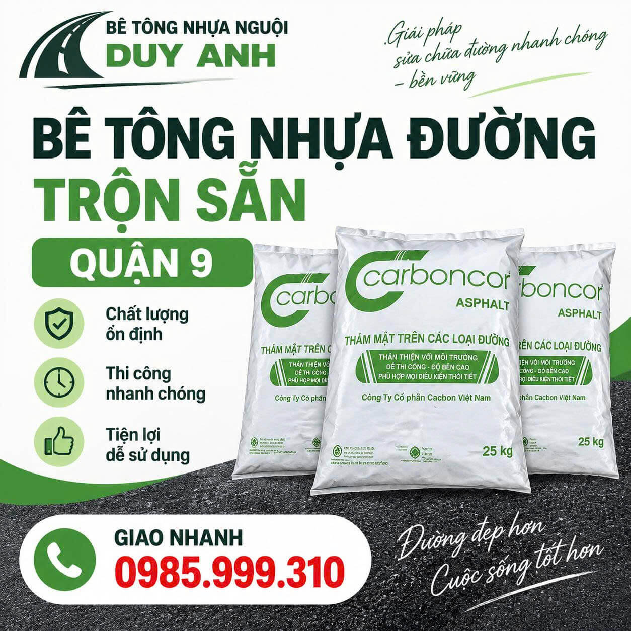 Bê Tông Nhựa Đường Trộn Sẵn Quận 9