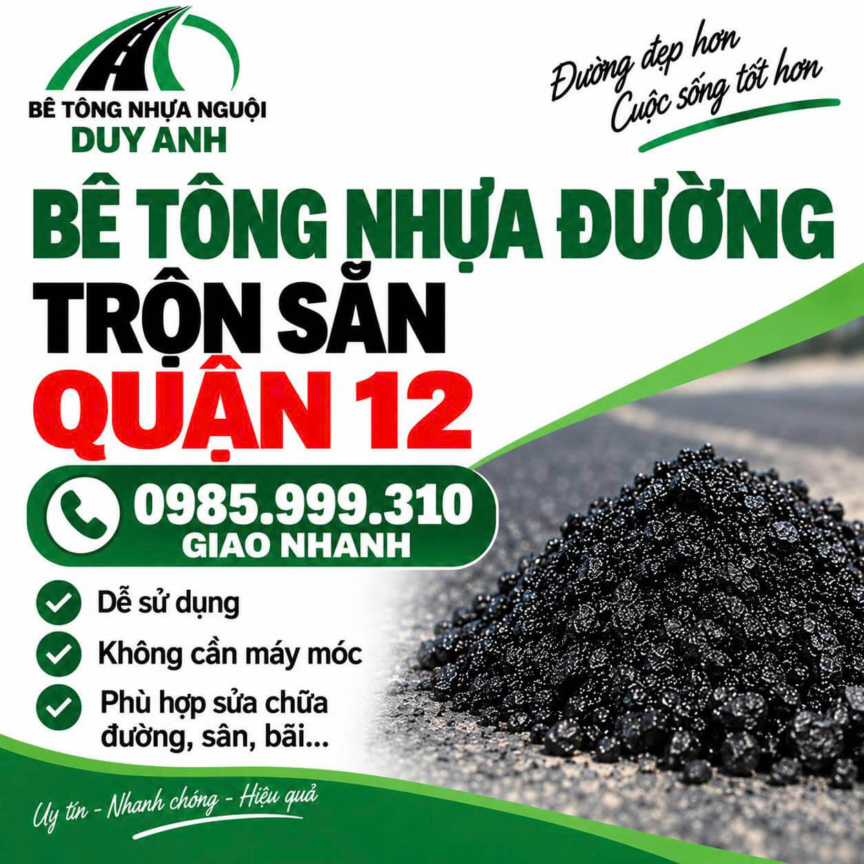 Bê Tông Nhựa Đường Trộn Sẵn Tại Quận 12