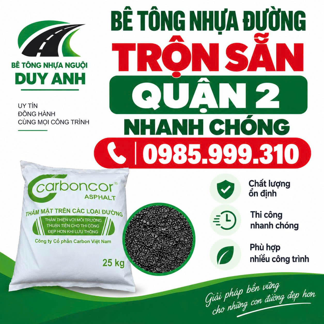 Bê Tông Nhựa Đường Trộn Sẵn Tại Quận 2
