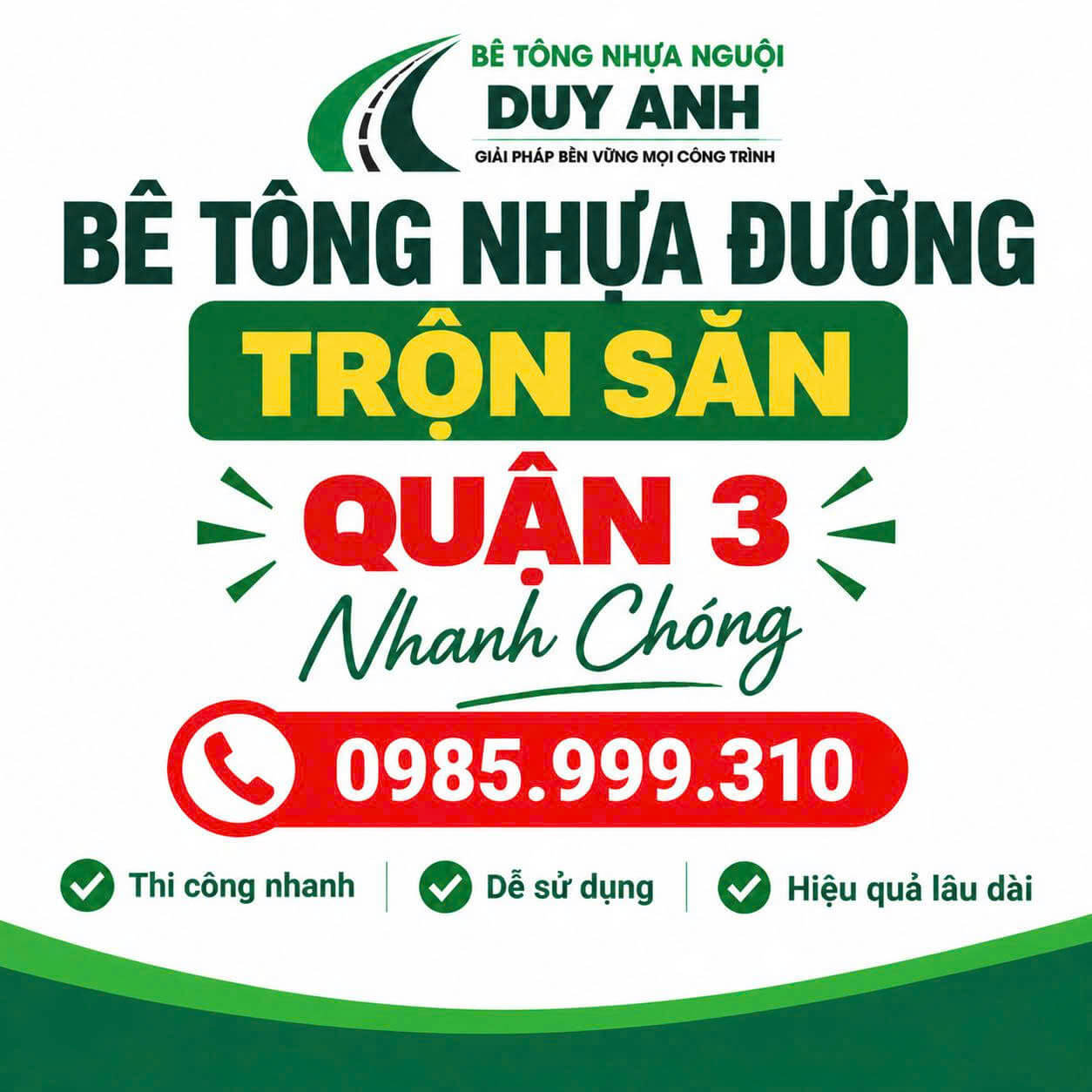 Bê Tông Nhựa Đường Trộn Sẵn Tại Quận 3