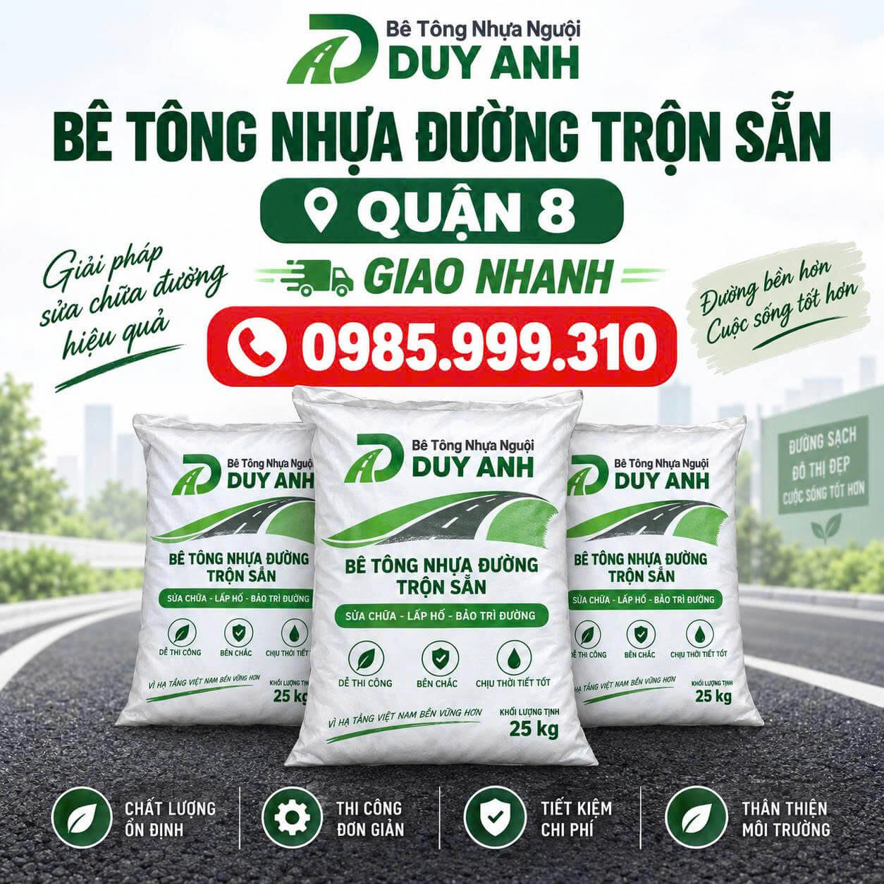 Bê Tông Nhựa Đường Trộn Sẵn Tại Quận 8