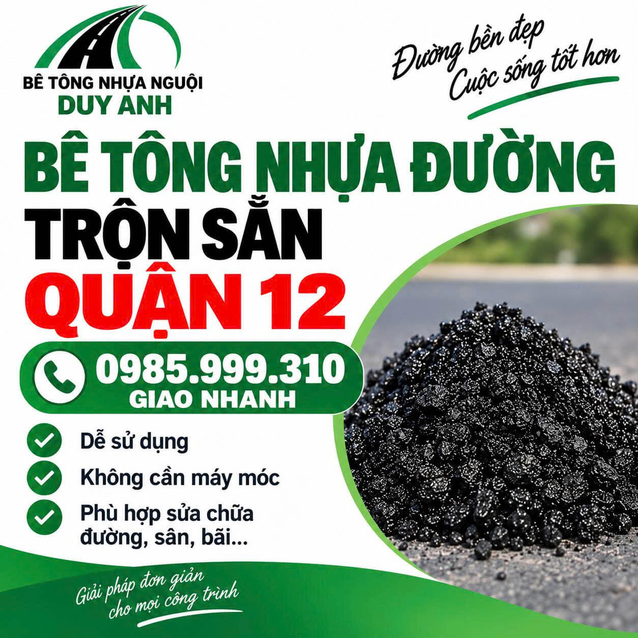Bê Tông Nhựa Đường Trộn Sẵn ở Quận 12