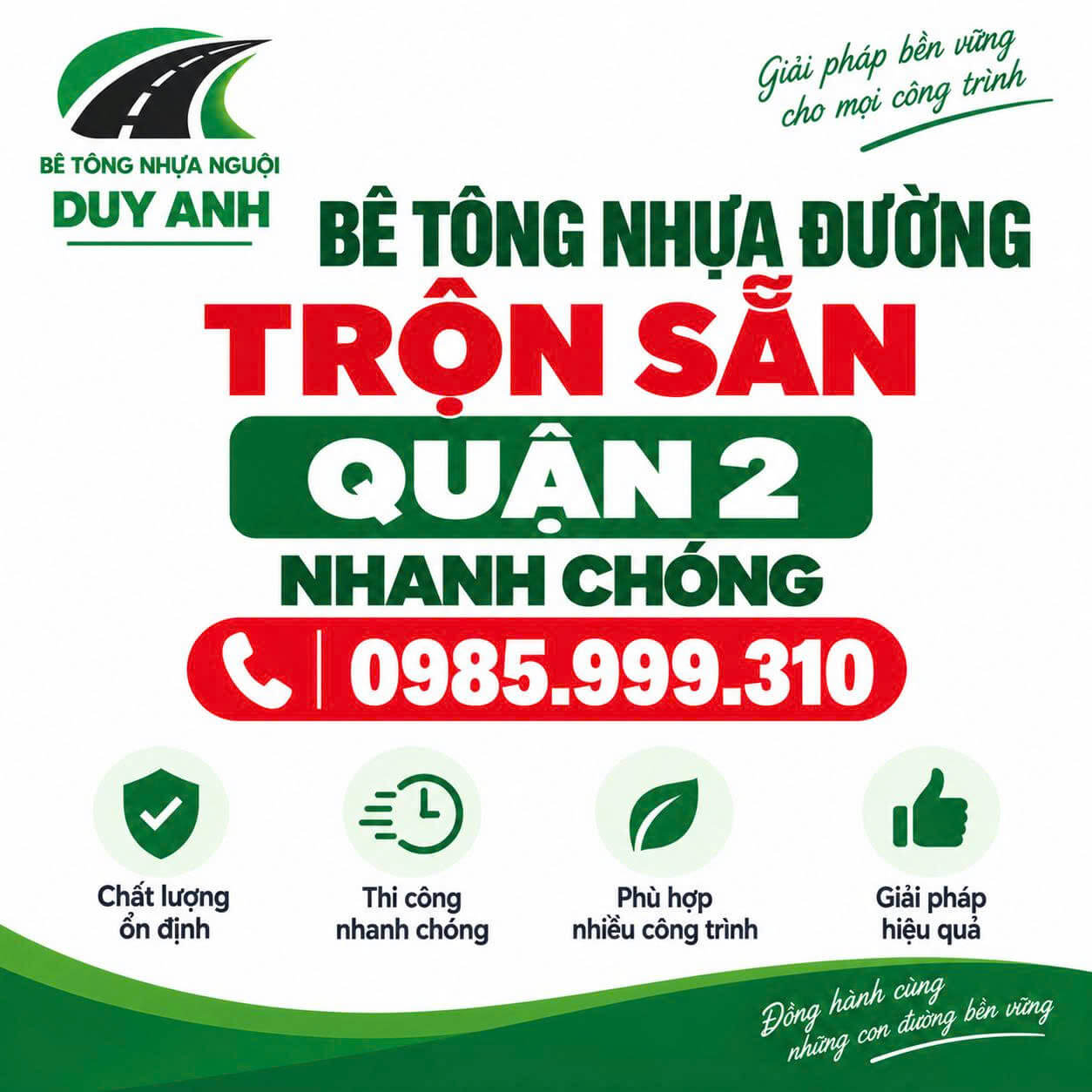 Bê Tông Nhựa Đường Trộn Sẵn ở Quận 2