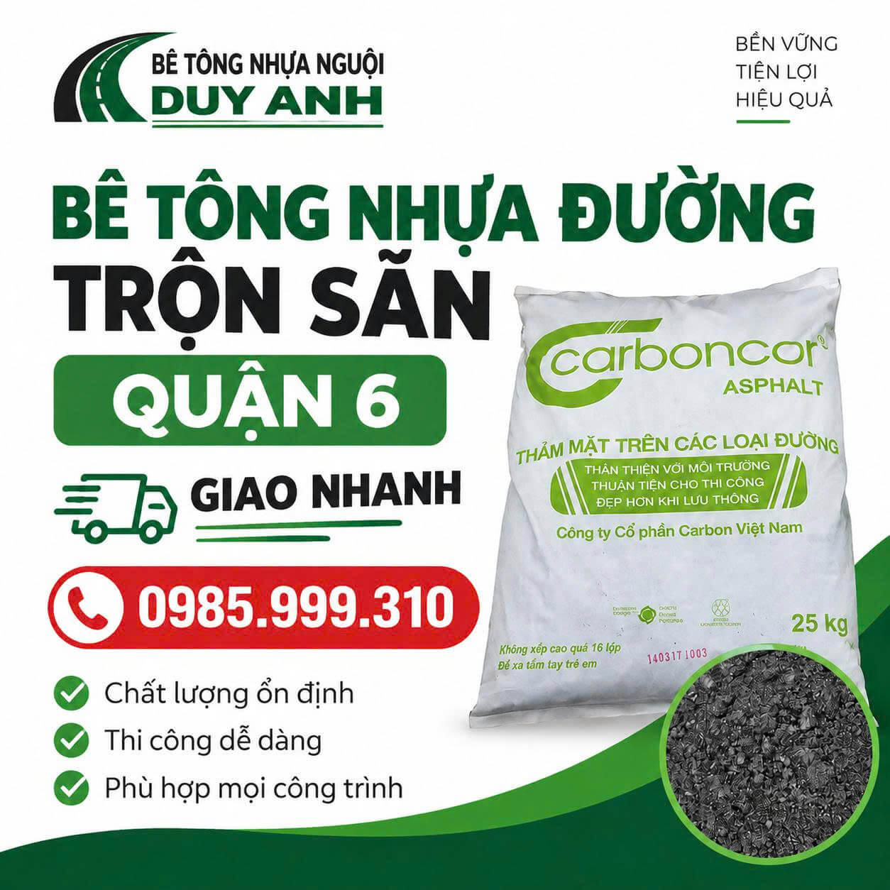 Bê Tông Nhựa Đường Trộn Sẵn ở Quận 6