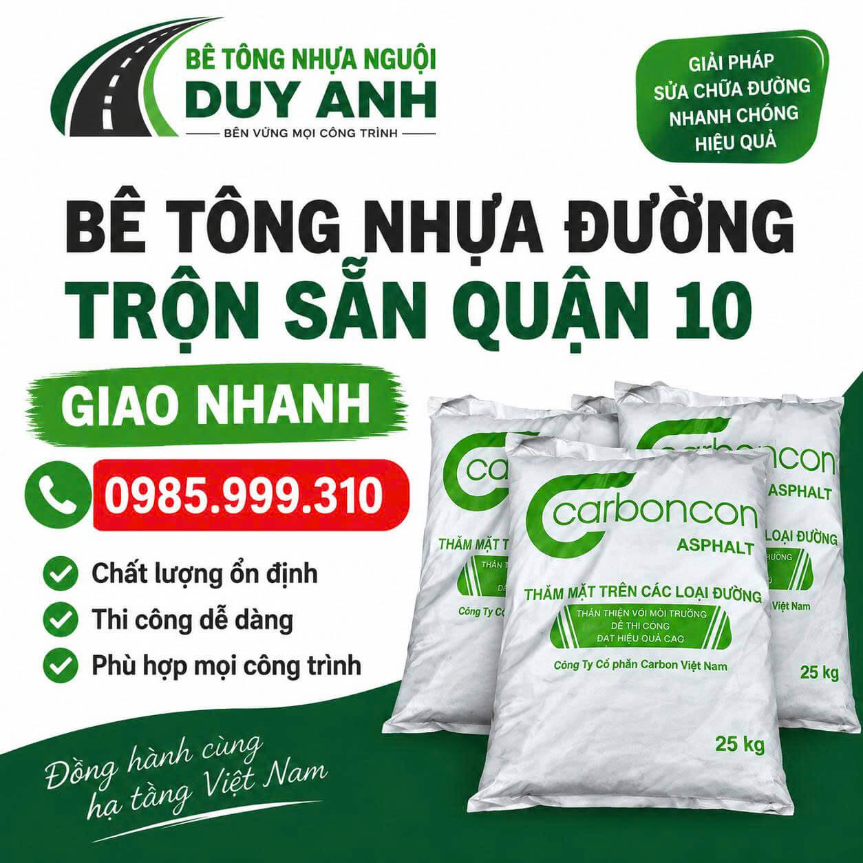 Bê Tông Nhựa Đường Trộn Sẵn ở tại Quận 10