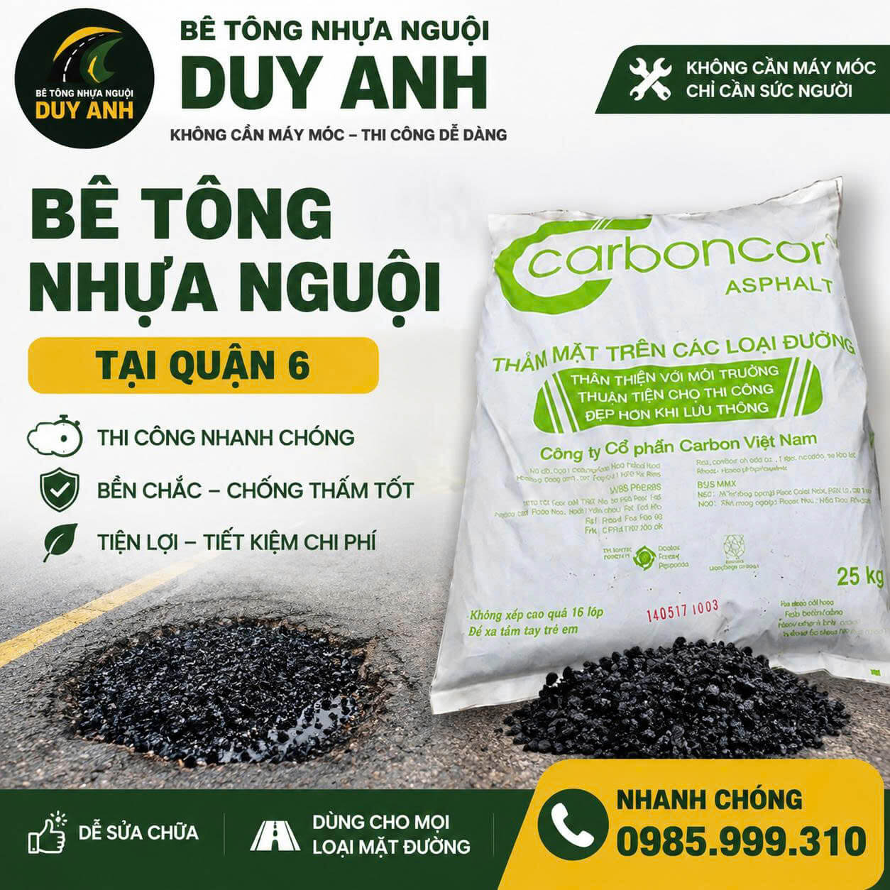 Bê Tông Nhựa Nguội Ở Quận 6