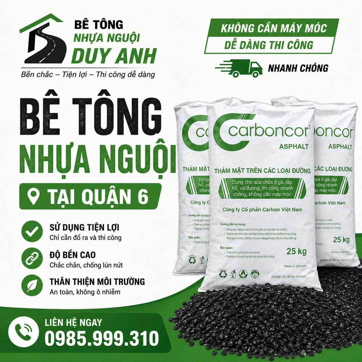 Bê Tông Nhựa Nguội Ở Tại Quận 6