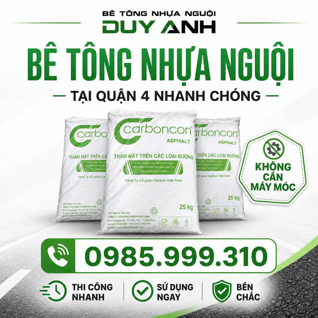 Bê Tông Nhựa Nguội Quận 4