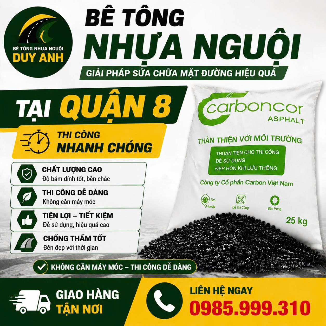 Bê Tông Nhựa Nguội Quận 8