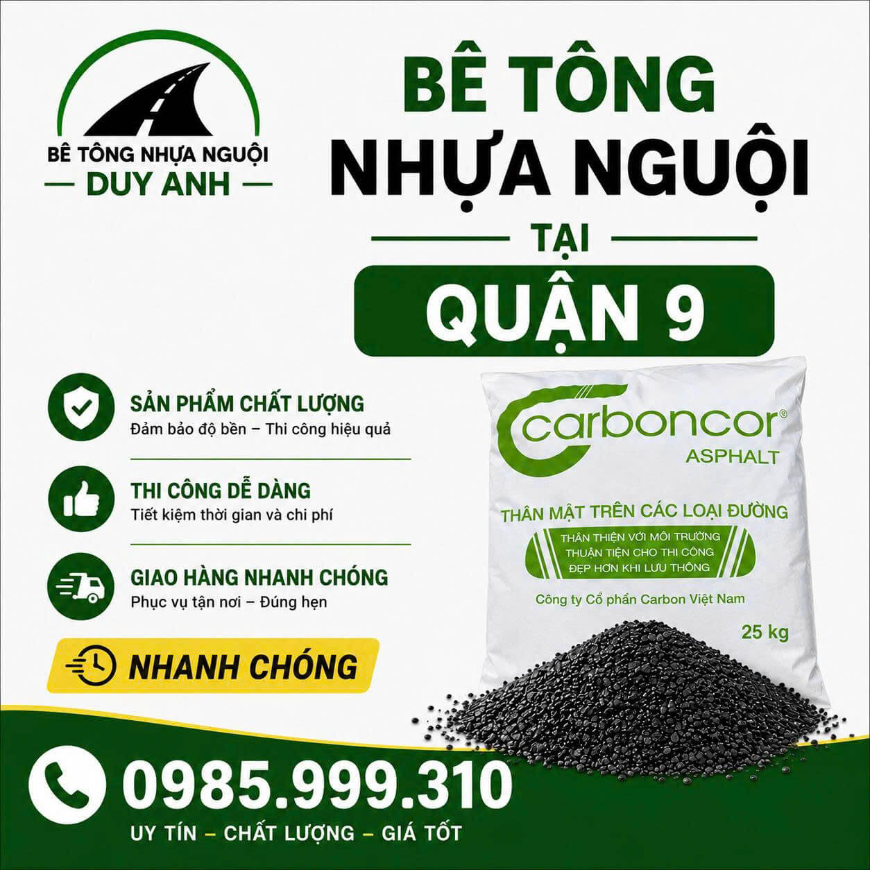 Bê Tông Nhựa Nguội Tại Quận 9 Tiện Lợi