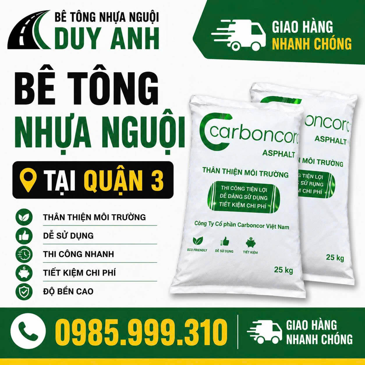 Bê Tông Nhựa Nguội ở Tại Quận 3