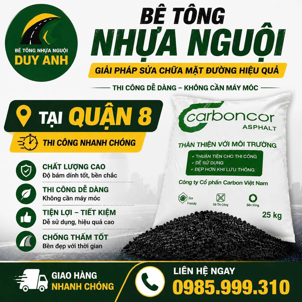Bê Tông Nhựa Nguội ở Tại Quận 8
