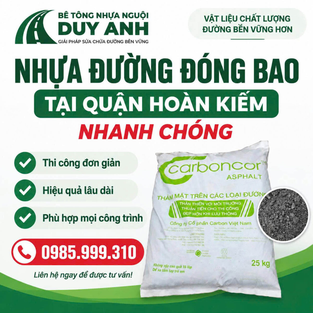 Bê tông nhựa nguội Duy Anh