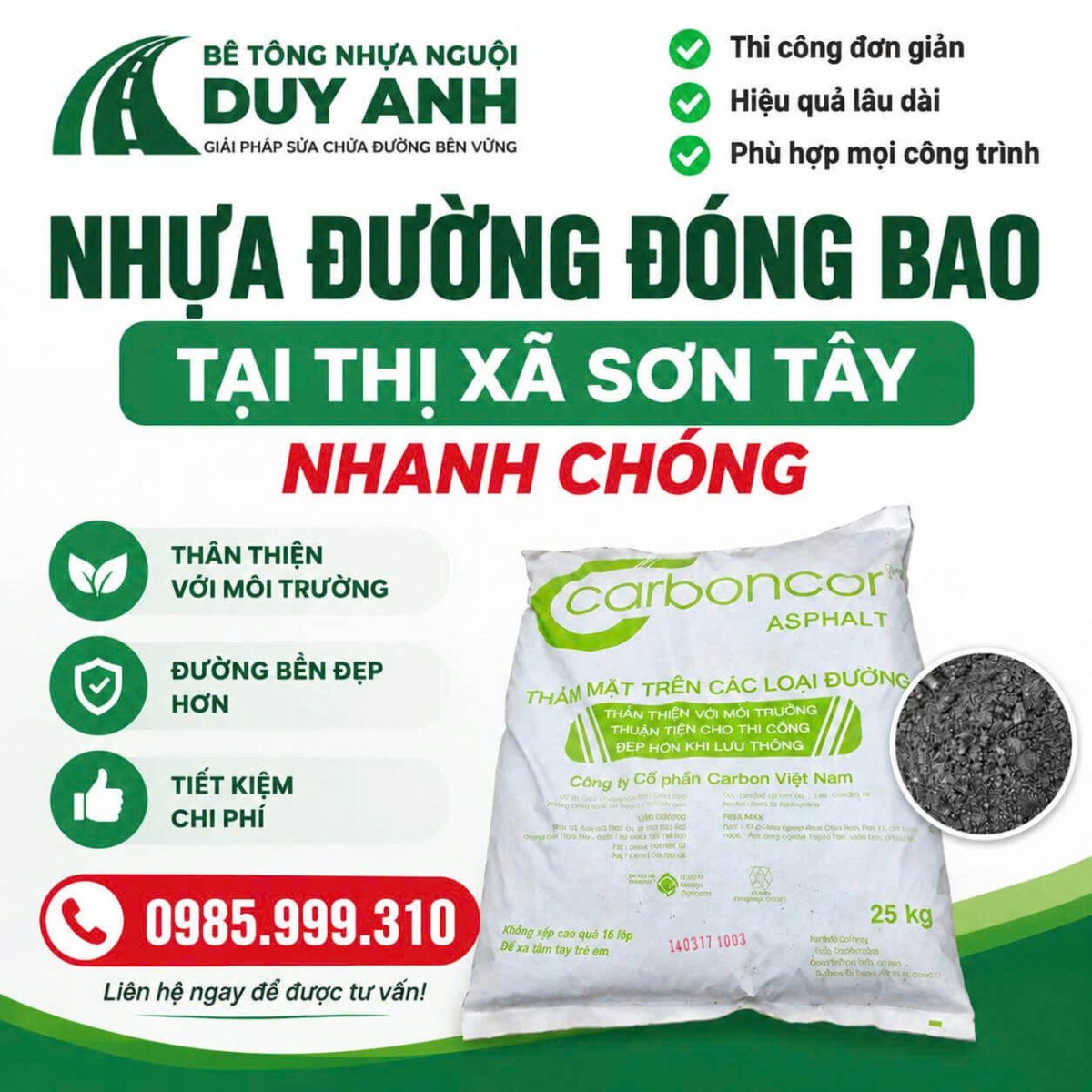 Bê tông nhựa nguội Duy Anh