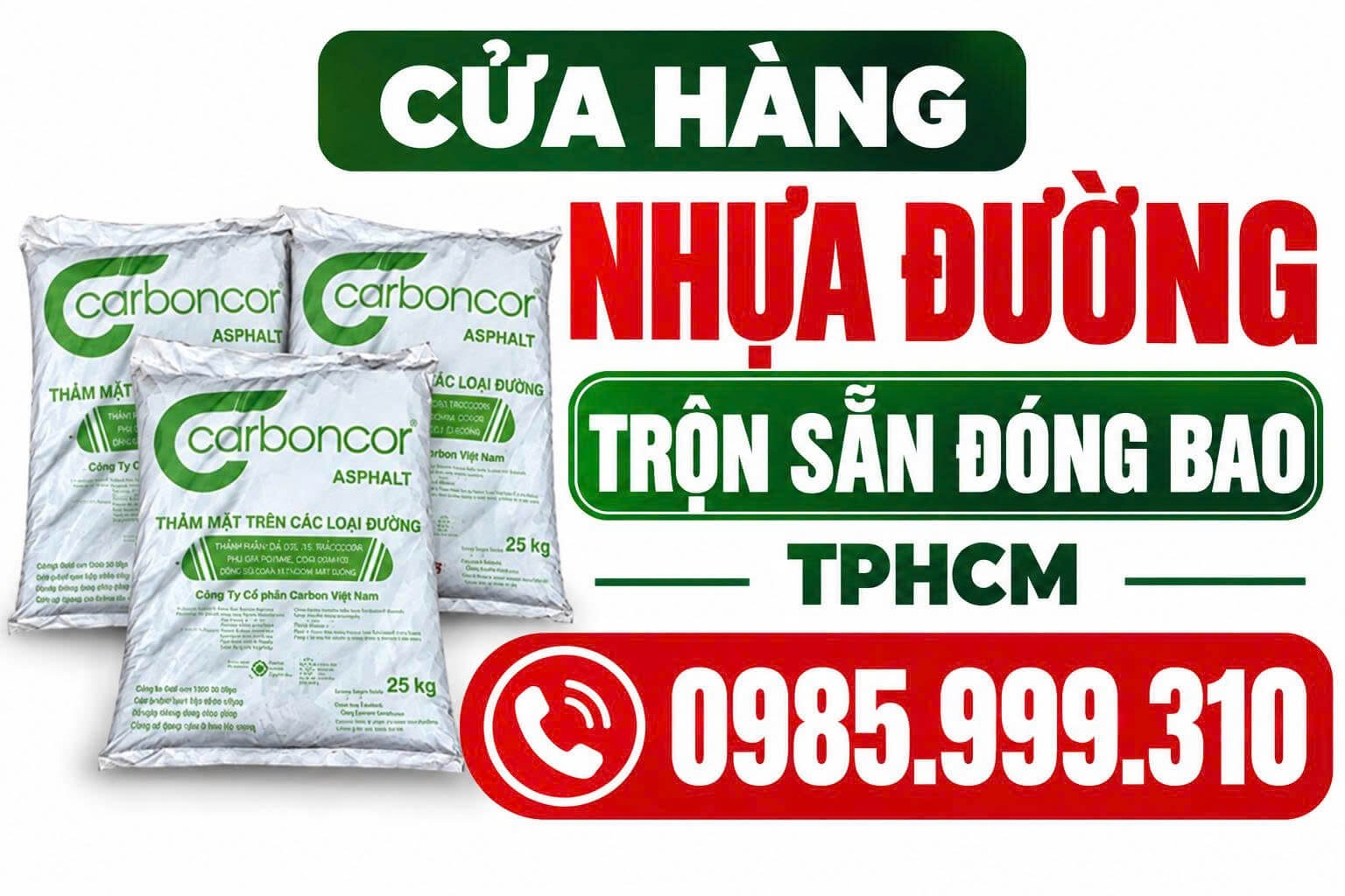 Cửa Hàng Nhựa Đường Trộn Sẵn Đóng Bao Tại HCM