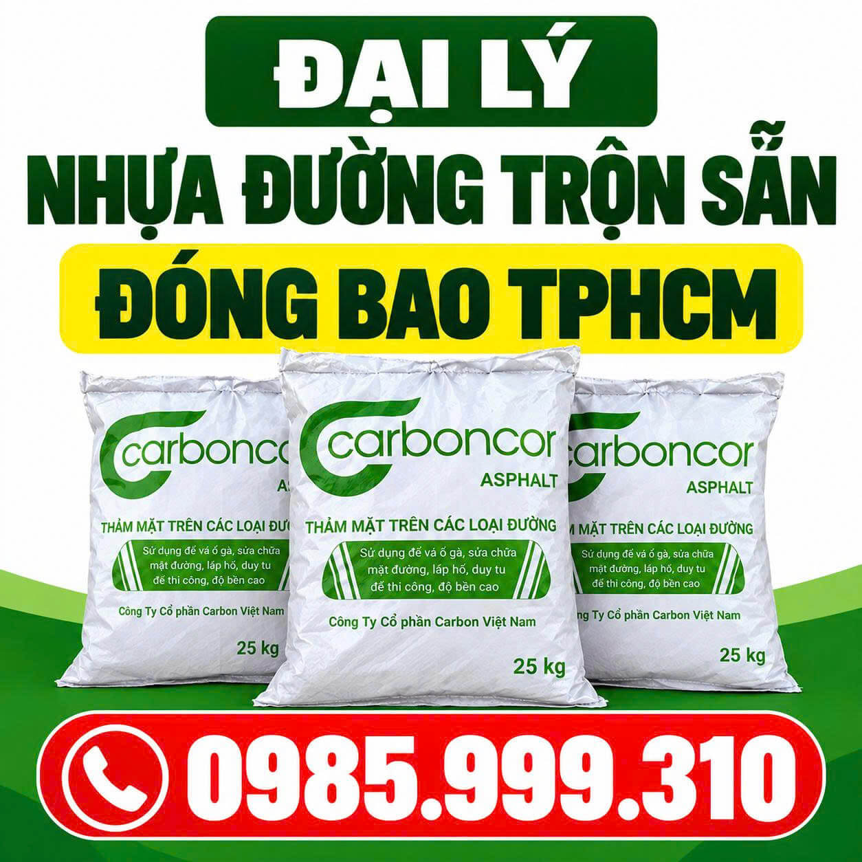 Đại Lý Nhựa Đường Trộn Sẵn Đóng Bao ở TPHCM