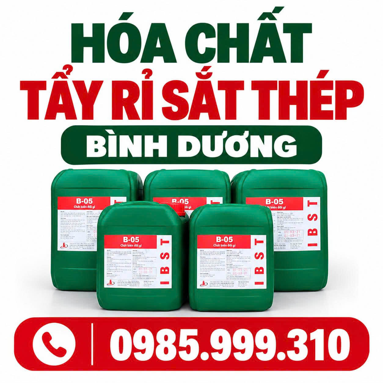 Hóa Chất Tẩy Rỉ Sắt Thép Bình Dương