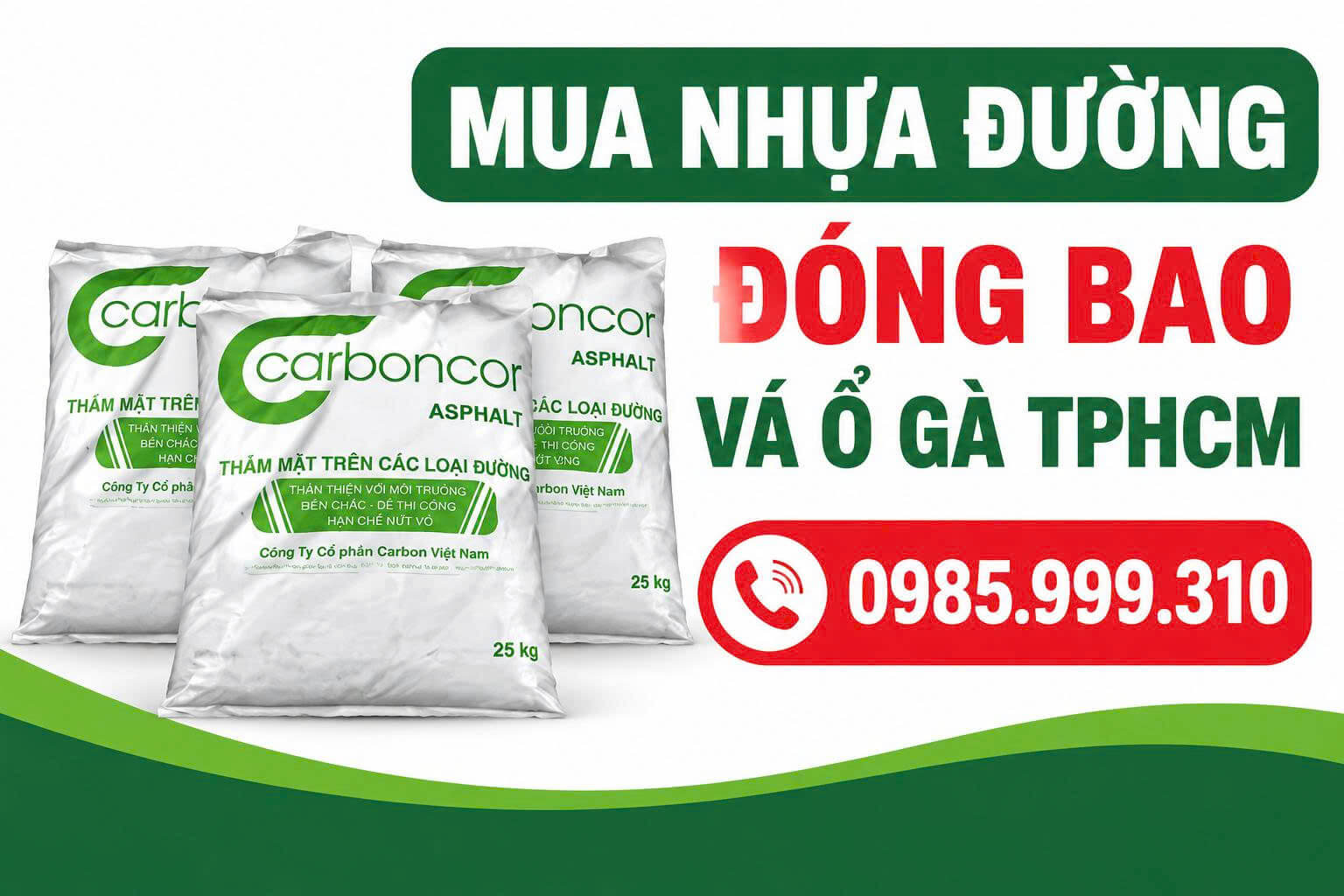 Mua Nhựa Đường Đóng Bao Vá Ổ Gà HCM