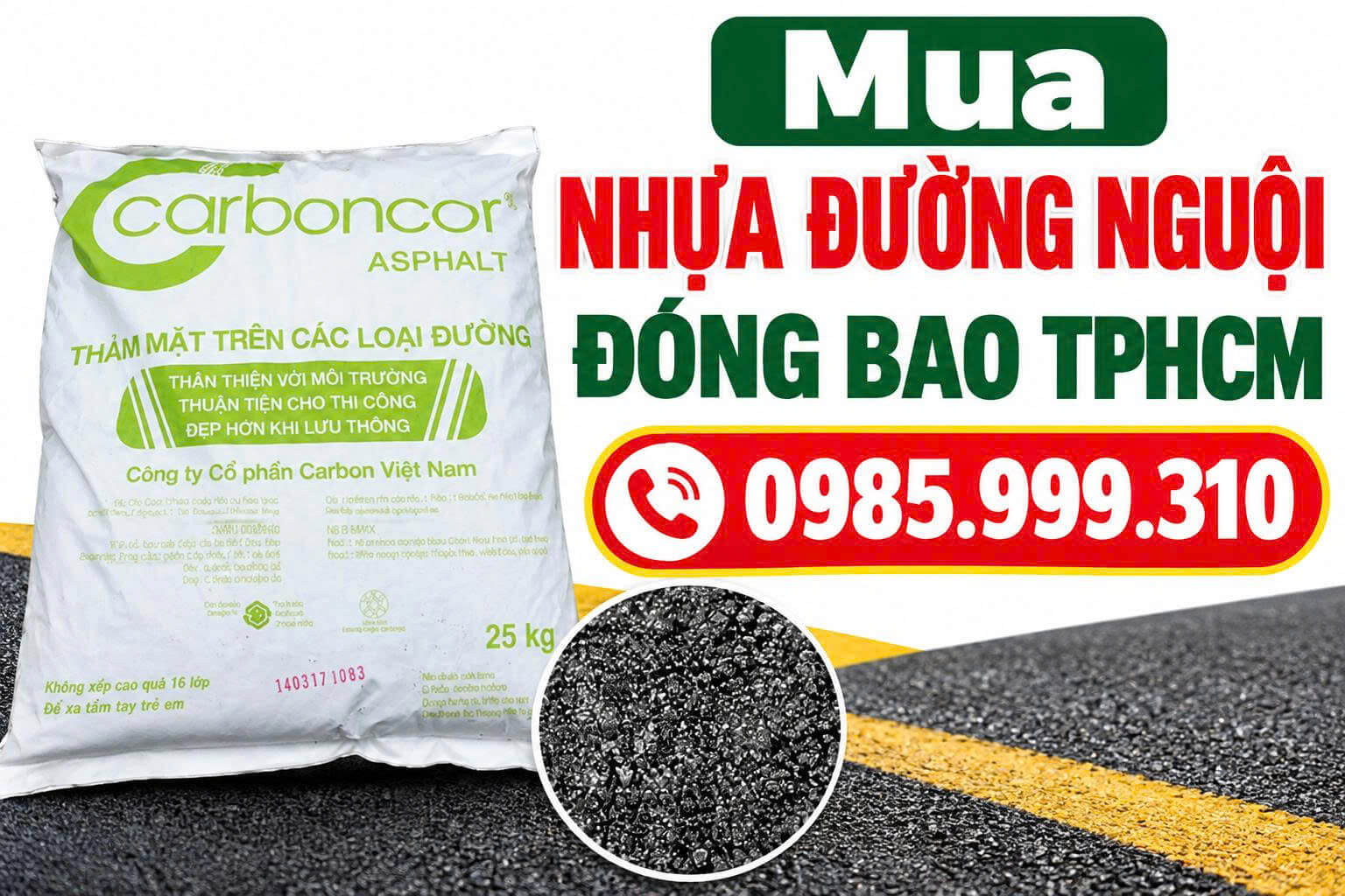 Mua Nhựa Đường Nguội Đóng Bao Tại HCM