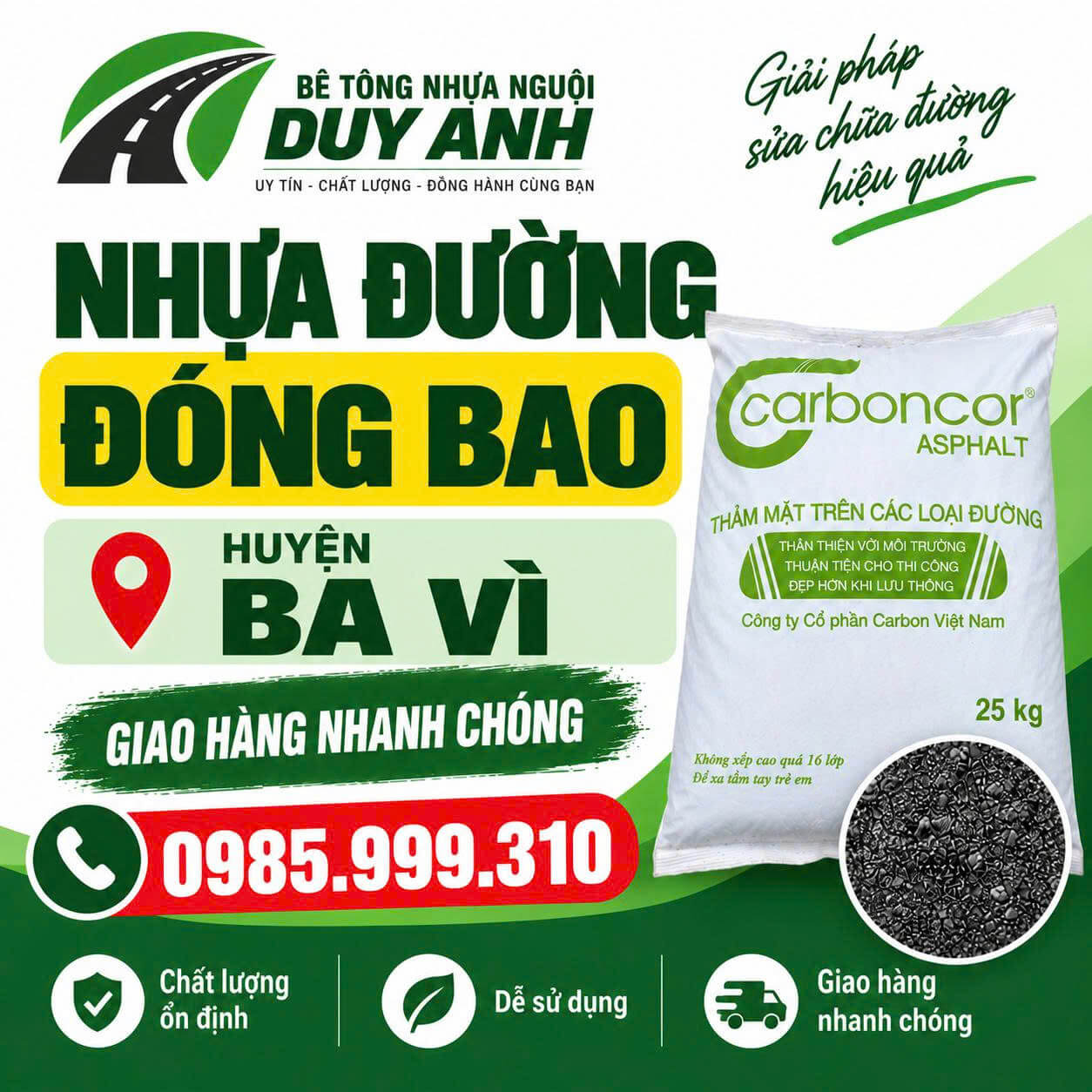 Nhựa Đường Đóng Bao Ba Vì