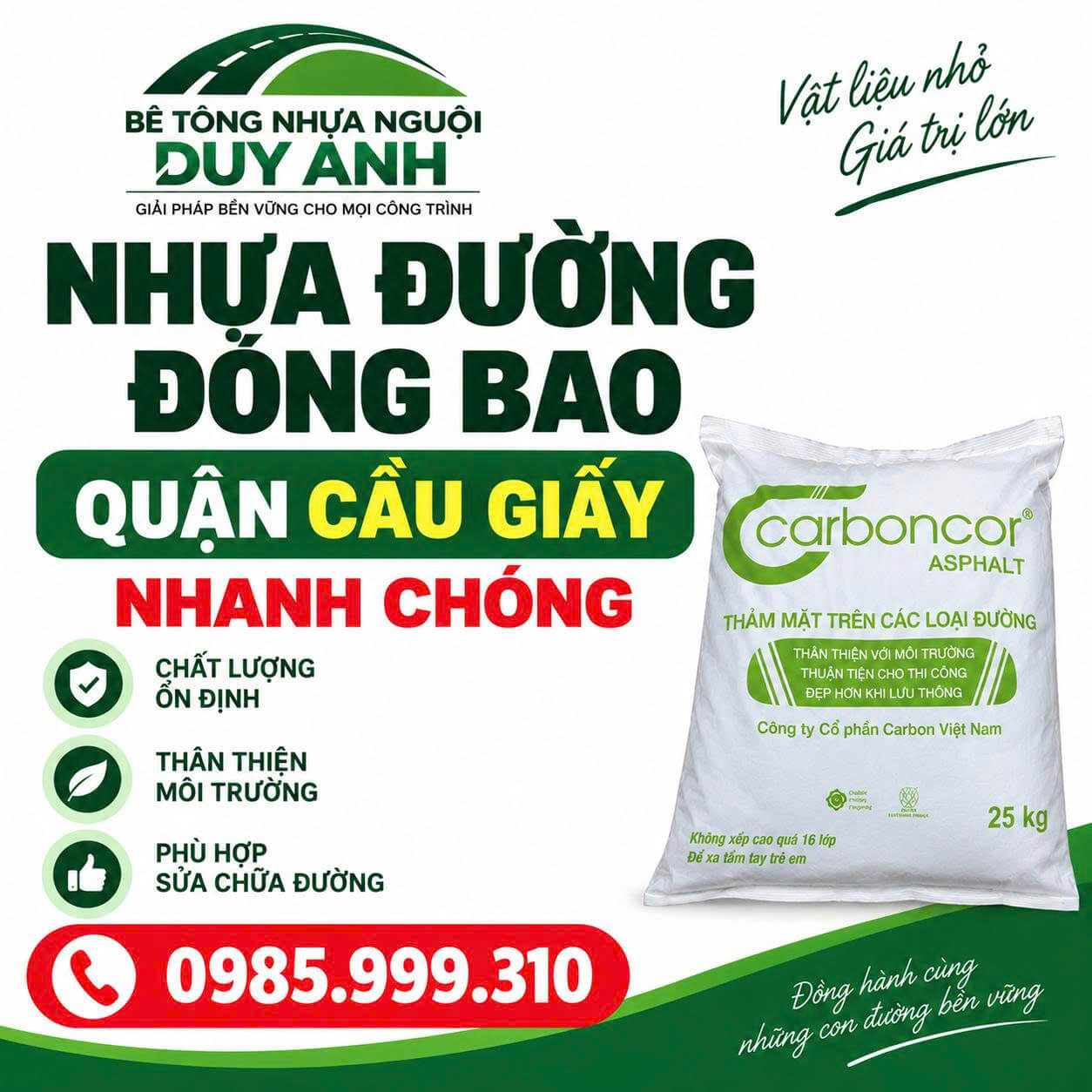 Nhựa Đường Đóng Bao Cầu Giấy