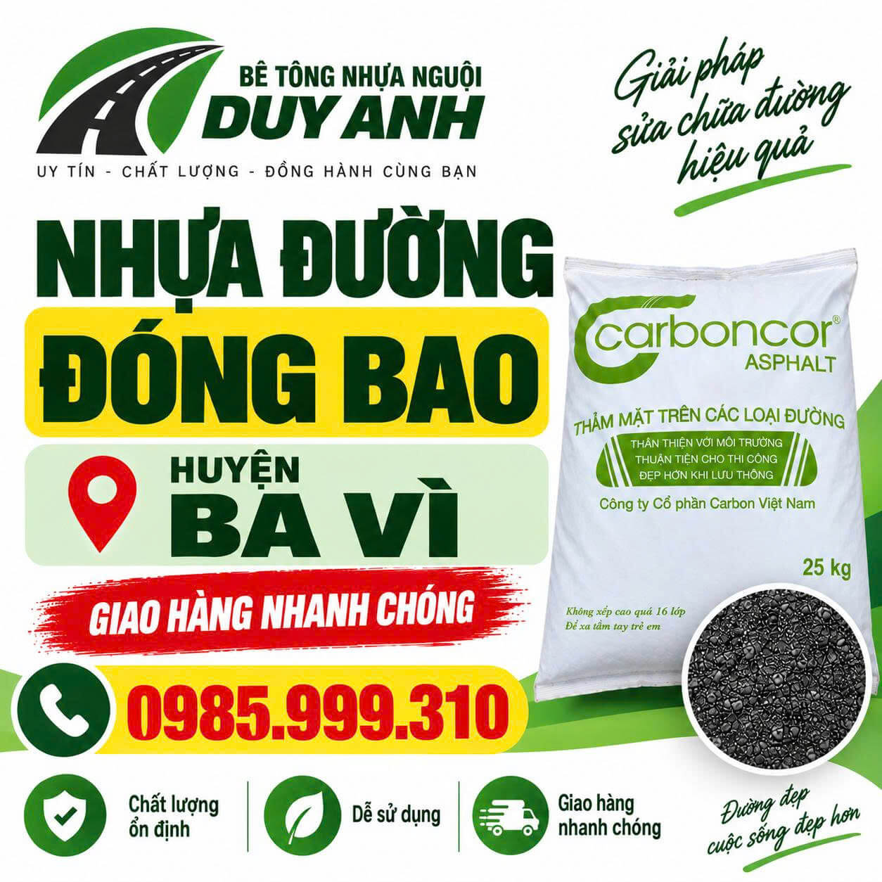 Nhựa Đường Đóng Bao Huyện Ba Vì