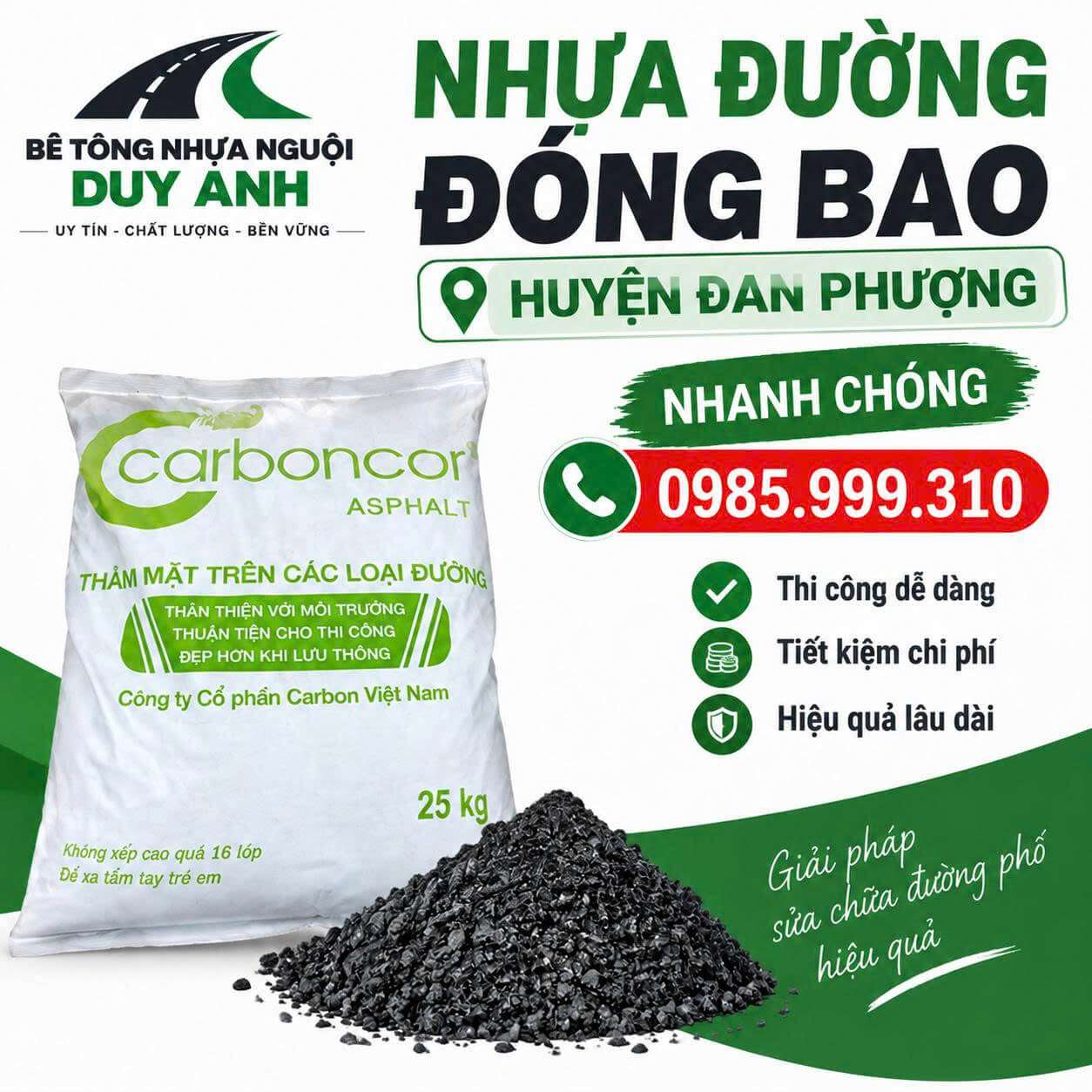 Nhựa Đường Đóng Bao Huyện Đan Phượng