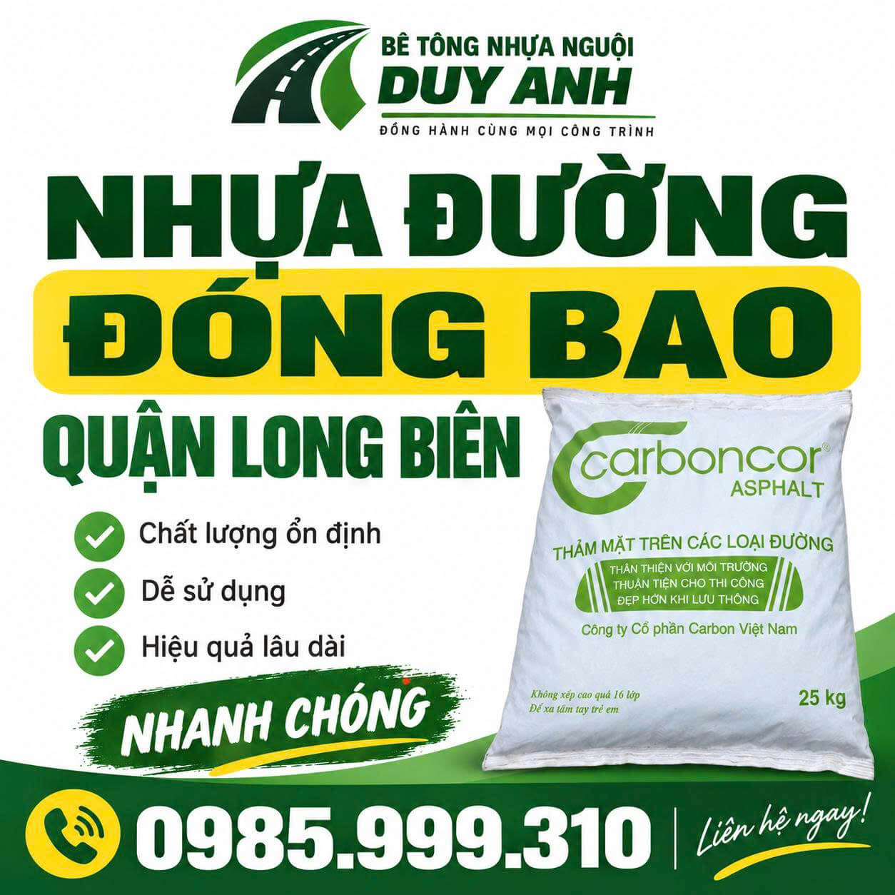 Nhựa Đường Đóng Bao Long Biên