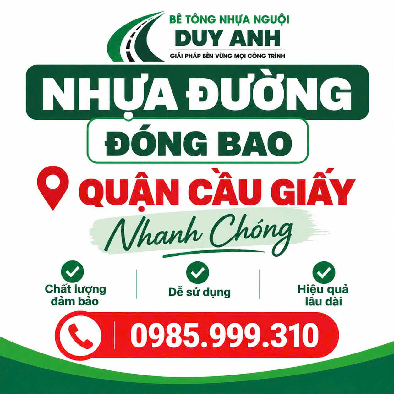 Nhựa Đường Đóng Bao Quận Cầu Giấy