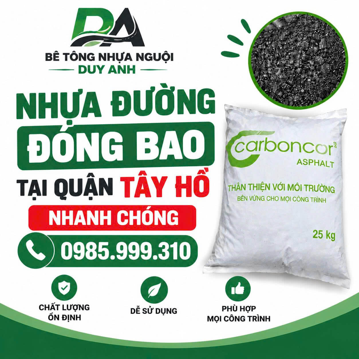 Nhựa Đường Đóng Bao Quận Tây Hồ