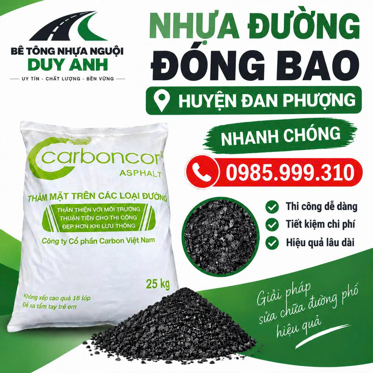 Nhựa Đường Đóng Bao TẠI Huyện Đan Phượng