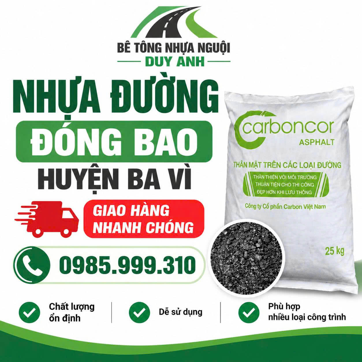 Nhựa Đường Đóng Bao Tại Ba Vì