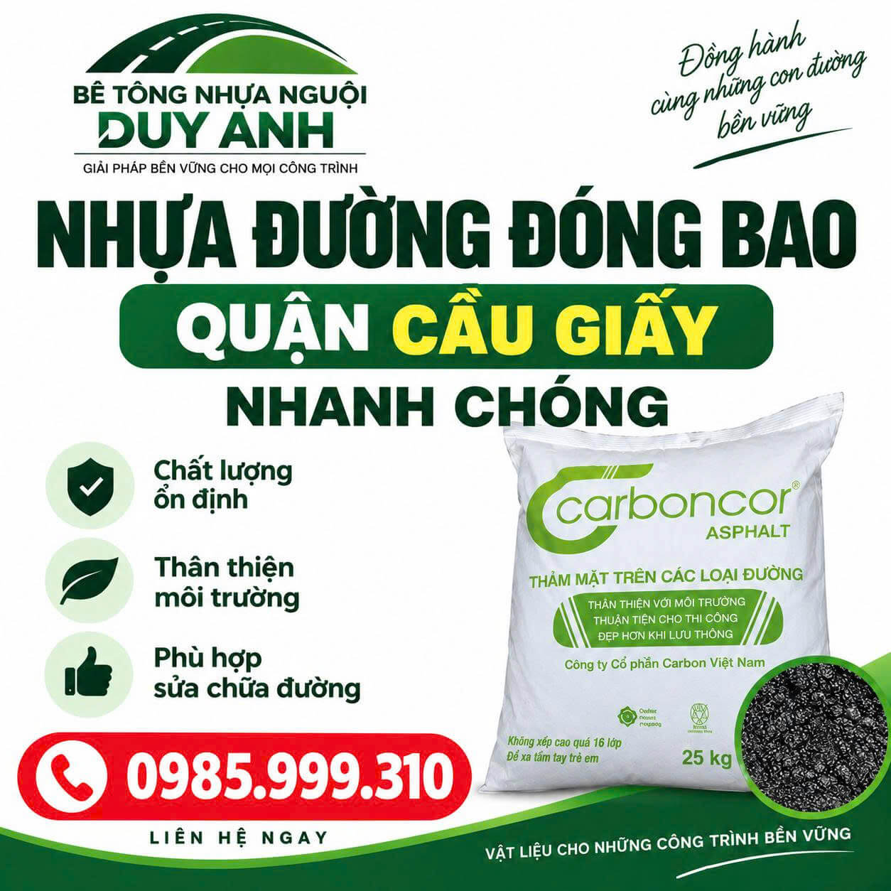 Nhựa Đường Đóng Bao Tại Cầu Giấy