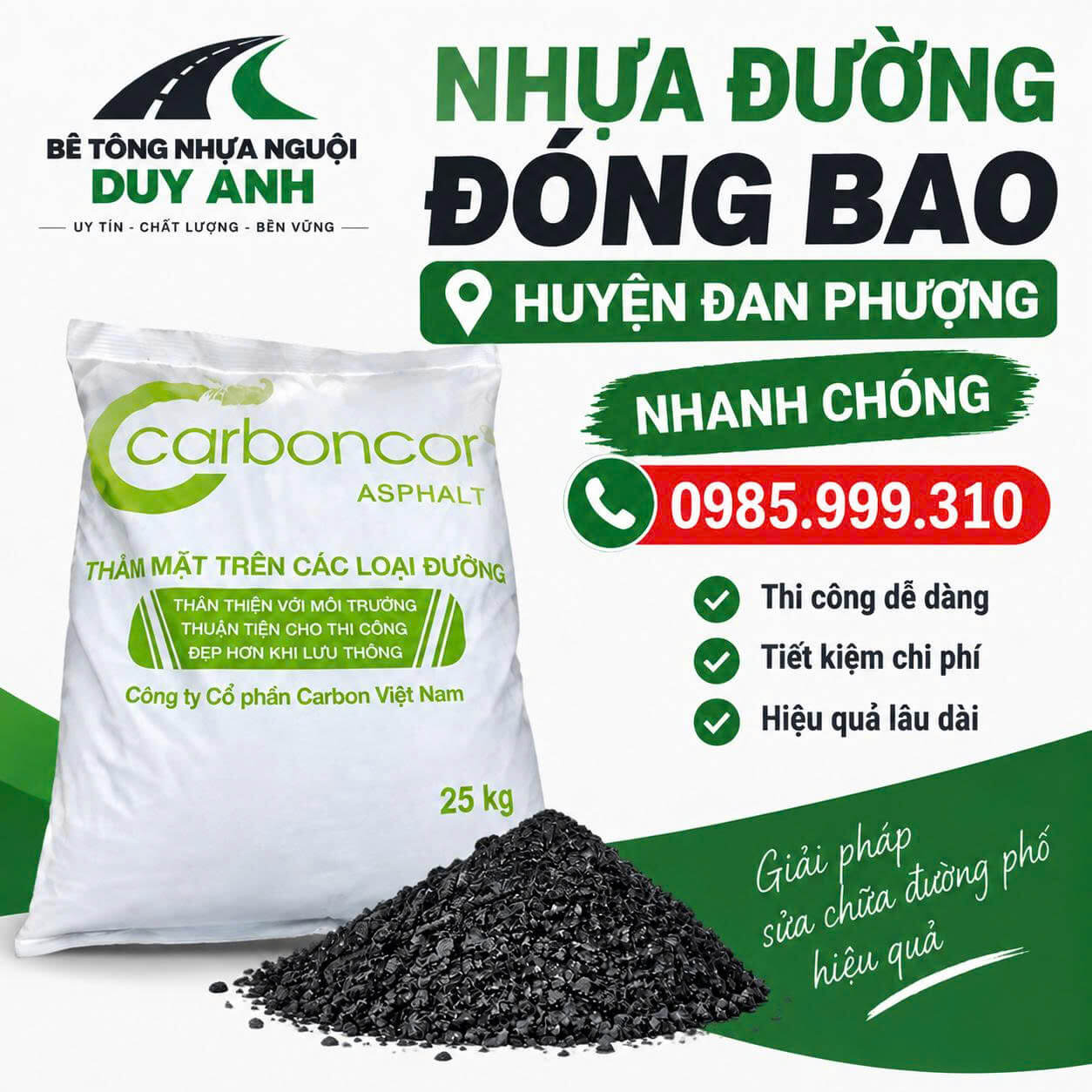 Nhựa Đường Đóng Bao Tại Đan Phượng